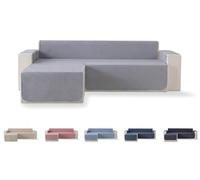 Todocama - Funda Cubre sofá, plazas, Protector de sofás Acolchado de Rombos, Transpirable, fácil de Limpiar, (Gris Claro, Chaise Izquierdo 240cm)