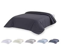 Todocama - Funda nórdica de Microfibra para edredón de Tacto Extra Suave. (Gris Oscuro - Cama 105/120-180x220cm).
