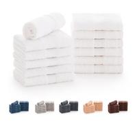 Todocama - Juego de 12 Toallas de Mano (30x30 cm) 100% Algodón Suave y Absorbente, 550 gsm Premium, (Blanco)