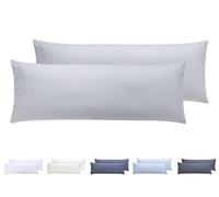 Todocama - Juego de 2 Fundas de Almohada, Microfibra Extra Suave, hipoalergénicas. Juego de 2-105x40 cm Gris Claro
