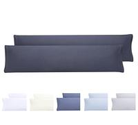 Todocama - Juego de 2 Fundas de Almohada, Microfibra Extra Suave, hipoalergénicas. Juego de 2-135x40 cm Gris Oscuro