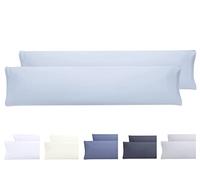 Todocama - Juego de 2 Fundas de Almohada, Microfibra Extra Suave, hipoalergénicas. Juego de 2-150x40 cm Azul Claro