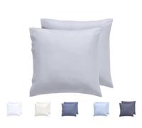 Todocama - Juego de 2 Fundas de Almohada, Microfibra Extra Suave, hipoalergénicas. Juego de 2-45x45 cm Gris Claro