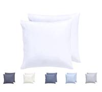 Todocama - Juego de 2 Fundas de Almohada, Microfibra Extra Suave, hipoalergénicas. Juego de 2-50x50 cm Blanco