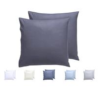 Todocama - Juego de 2 Fundas de Almohada, Microfibra Extra Suave, hipoalergénicas. Juego de 2-60x60 cm Gris Oscuro