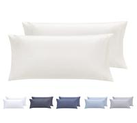 Todocama - Juego de 2 Fundas de Almohada, Microfibra Extra Suave, hipoalergénicas. Juego de 2-75x40 cm Beige