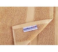 Todocama - Juego de 2 Toallas, 100% algodón de 550 gsm Extra Suaves, 5503, Altamente absorbentes y de Secado rápido. (Beige, 70x140 cm)