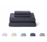 Todocama - Juego de Sábanas de 4 Piezas - 5003 - Sábana Bajera Ajustable - Encimera - Dos Fundas de Almohada de 50x80cm. (Cama 150x190/200 cm, Gris Oscuro)