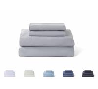 Todocama - Juego de Sábanas de 4 Piezas - 5003 - Sábana Bajera Ajustable - Encimera - Dos Fundas de Almohada de 50x80cm. (Cama 135x190/200 cm, Gris Claro)