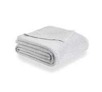 Todocama - Manta de algodón Extra Suave, Cuatro Estaciones, Colcha Multiusos sofá, Plaid para Cama, Manta Foulard, cubrecama, cubresofá., PRCMAMSGRCL, Gris Claro, 230x240cm