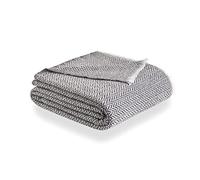 Todocama - Manta de algodón Extra Suave, Cuatro Estaciones, Colcha Multiusos sofá, Plaid para Cama, Manta Foulard, cubrecama, cubresofá. ( Gris Oscuro)., PRCMAMSGROS, 120x180cm