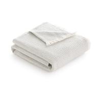 Todocama - Manta de Algodón Extrasuave con Diseño GOFRE, Colcha Multiusos Four Seasons para Sofá, Cama, Funda Decorativa y Manta Fular, (Gris Claro, 230x240cm).