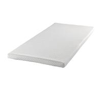 Todocama Topper Viscoelástico, 6 cm de Viscoelástica, 3D Transpirable, Doble Funda Tejido Strech con Cremallera, Densidad 55 kg/m³, Cuatro Gomas de Sujeción, 105 x 180 cm