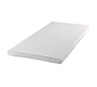 Todocama Topper Viscoelástico, 6 cm de Viscoelástica, 3D Transpirable, Doble Funda Tejido Strech con Cremallera, Densidad 55 kg/m³, Cuatro Gomas de Sujeción, 135 x 180 cm