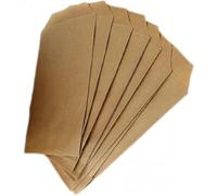 TODOKRAFT 100 Bolsas de papel Kraft planas sin fuelle | Bolsitas pequeñas para semillas, detalles, manualidades o regalos | 100% reciclables y ecológicas (Small 6 x 10 cm)