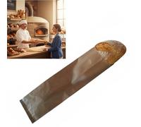 TODOKRAFT Bolsas de Papel Kraft para Pan, 100 Unidades, Varios Tamaños: 9x51cm, 14x51cm, 18x51cm, 23x39cm, para Baguettes, Barras y Hogazas (2 Baguette o 1 Barra 14+6x51 cm)