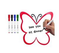 TODOKRAFT Pizarra magnética de borrado en seco para nevera, original pizarra blanca pequeña para refrigerador con forma de Mariposa para dejar mensajes o lista de la compra en tu cocina