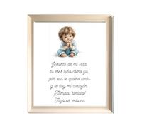 TODOKRAFT Póster Ángel de la Guarda, Jesusito de mi Vida, Decoración Cristiana Infantil, Regalo recién nacido. (Jesusito de mi vida - niño)