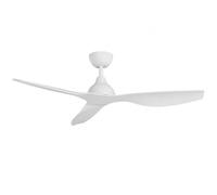 TODOLAMPARA.COM VENTILADOR DE TECHO SIN LUZ SILENCIOSO ASPAS 132CM BLANCO 30 W | 6 Velocidades | Ultra silencioso | Función Verano-Invierno | Temporizador | 3 Aspas | 132 de Diámetro | Motor DC