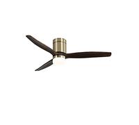 TODOLAMPARA - Ventilador de techo con luz LED 18W motor DC modelo AGUILON Bronce, 3 tonalidades, 3 aspas Roble, 5 velocidades, control remoto, memoria, temporizador, silencioso y bajo consumo