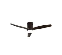 TODOLAMPARA - Ventilador de techo con luz LED 18W motor DC modelo AGUILON Marrón, 3 tonalidades, 3 aspas Roble, 5 velocidades, control remoto, memoria, temporizador, silencioso y bajo consumo