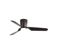 TODOLAMPARA - Ventilador de techo con luz LED 18W motor DC modelo KOCHI Marrón, 3 tonalidades de luz con memoria, 3 aspas, 5 velocidades, control remoto, temporizador, silencioso y bajo consumo