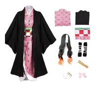 Todoroki Shoto Disfraz de anime para cosplay, traje de vestir con ropa de pelo y boquilla de dos estilos para mujer