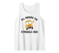 Todos a Bordo del autobús de la Lucha Funny Struggle Bus Broma de Humor Camiseta sin Mangas