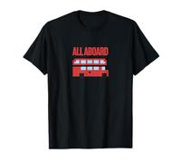 Todos a bordo del London Red Double Decker Bus-London Souvenir Camiseta