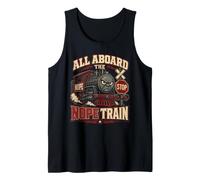 Todos a Bordo del Tren Nope Funny Sarcastic Camiseta sin Mangas