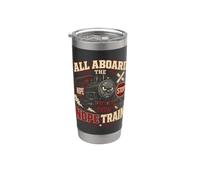 Todos a bordo del tren Nope Funny Sarcastic Vaso térmico de acero inoxidable de doble pared