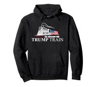 Todos a Bordo del Trump Train 2020 Bandera Americana Sudadera con Capucha