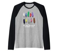 Todos crecemos a Diferentes ritmos Camiseta Manga Raglan