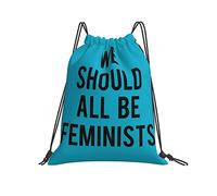 Todos Deberíamos Ser Feministas Hombres Mujer Cordón Bolsa Práctico Gym Sack Cómodo Saco De Gimnasio Para Escolar Deportivo Gimnasio