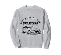 Todos Estaban con una inspiración de Coche Accord Sudadera, Unisex para Adultos, Gris Jaspeado, XXL
