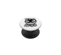 Todos Estamos Locos aquí Glitch Cheshire Cat Smile PopSockets PopGrip Adhesivo