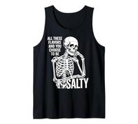 Todos Estos sabores y tú eliges Salty Funny Skull Camiseta sin Mangas