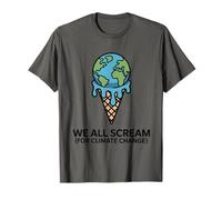 Todos gritamos por el cambio climático Hot Ice Cream Globe Camiseta