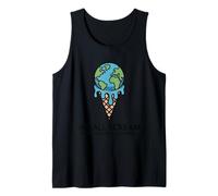 Todos gritamos por el cambio climático Hot Ice Cream Globe Camiseta sin Mangas