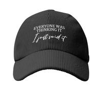 Todos lo Estaban Pensando, yo Solo lo Dije. Gorra de béisbol Unisex de Pana, Estilo Vintage, Gorra de papá, Gorras de camione