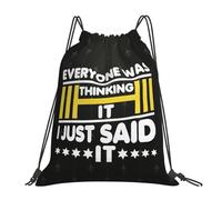 Todos Lo Estaban Pensando, Yo Solo Lo Dije. Unisex Mochila Con Cordón Casual Mochilas Deportiva Impermeable Bolsa De Deporte Para Yoga Playa Viaje