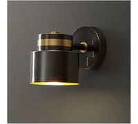 Todos los apliques de cobre, luz de pared con interruptor de botón, moderno, lámpara de pared LED, lámparas de lectura ajustables libremente, cultura interior, stock de iluminación para dormitorio