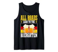 Todos los Caminos conducen al Biergarten Humor de Beber Cerveza Alemana Camiseta sin Mangas