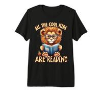 Todos los Chicos geniales están Leyendo Maestro de Leones Camiseta Premium