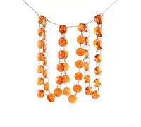 Todos los colores 10 metros Guirnalda de cadena colgante de cuentas de cristal cortina de diamantes cadenas de fiesta árbol boda centro de mesa, naranja, 10 metros