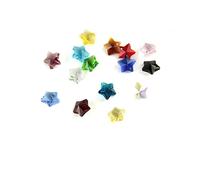 Todos los colores 100 cuentas de cristal K9 de 14 mm para guirnaldas de cadena, cuentas de cristal, cuentas de cinco inicios, verde claro