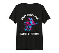 Todos los conejitos Estaban luchando contra el Kung Fu Pascua Camiseta Premium