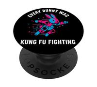 Todos los conejitos Estaban luchando contra el Kung Fu Pascua PopSockets PopGrip Adhesivo