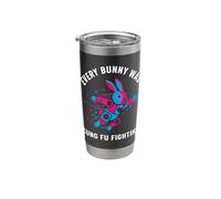 Todos los conejitos estaban luchando contra el Kung Fu Pascua Vaso térmico de acero inoxidable de doble pared