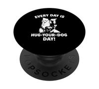 Todos los días abraza tu perro Día de la frontera Collie PopSockets PopGrip Adhesivo